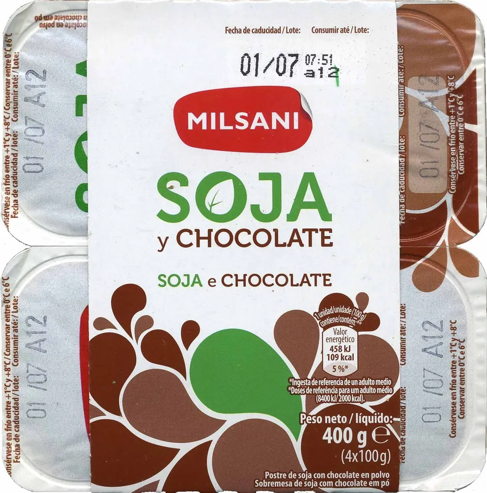Postre de soja y chocolate