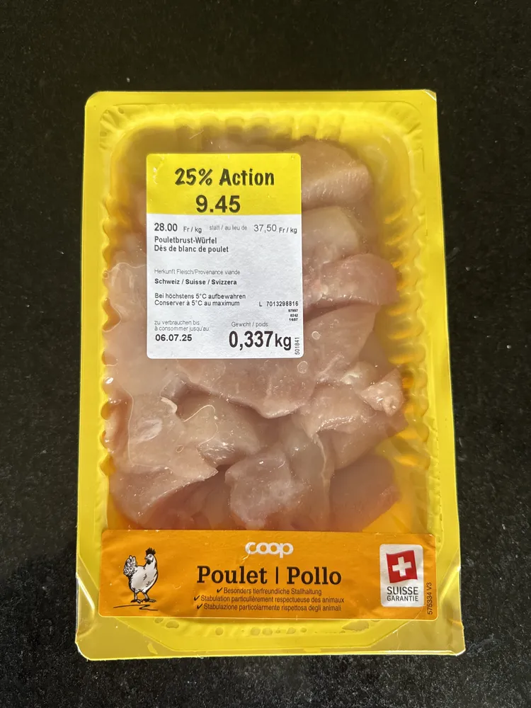 Poulet Brust Würfel