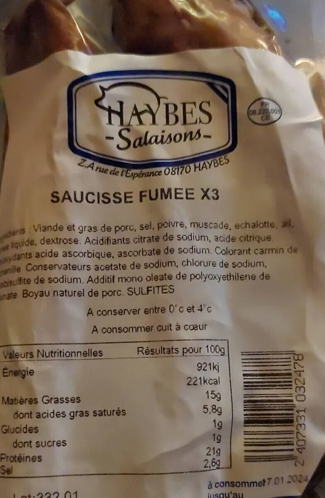 SAUCISSE FUMEE