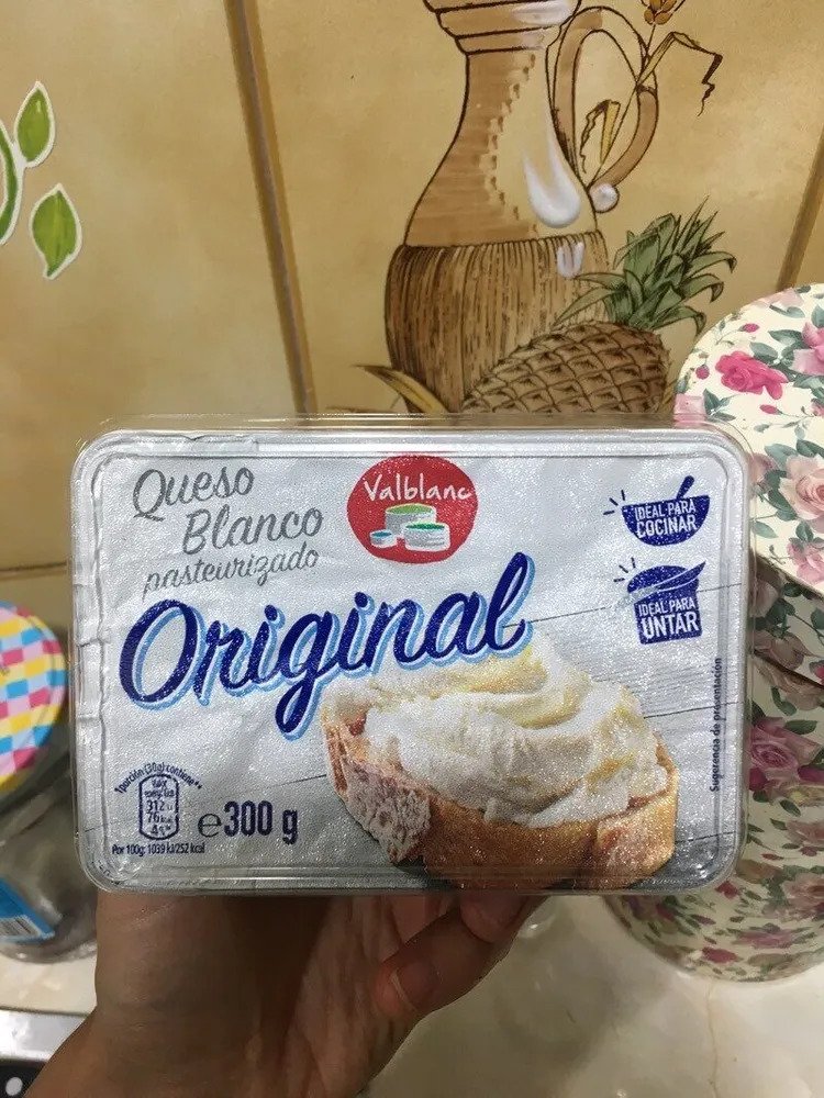 Queso blanco pasteurizada de untar