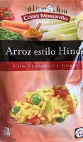 Arroz estilo hindú con verduras y curry