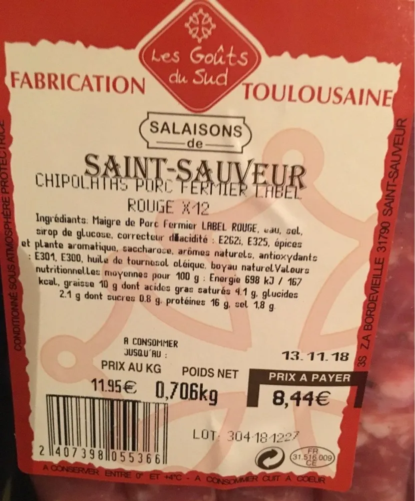 Chipolatas porc fermier