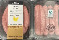 Longaniza fresca de pollo. Preparado de carne