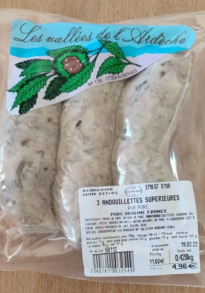 3 andouillettes supérieures