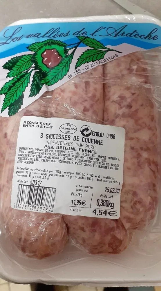 Saucisses de couenne