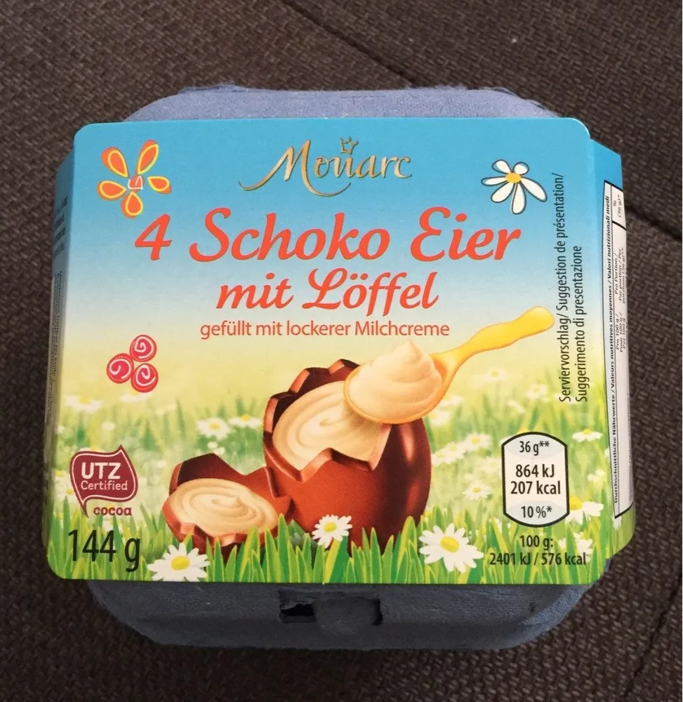 Oeufs fourés creme de lait aldi