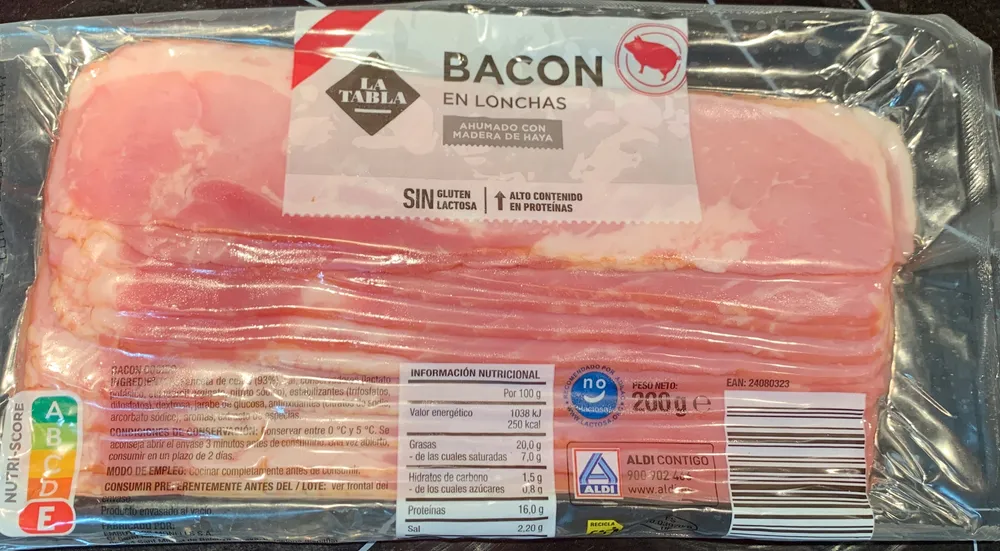 Bacon en lonchas