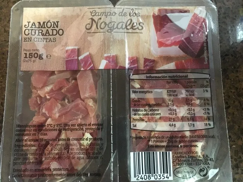 Jamón Curado en Cintas
