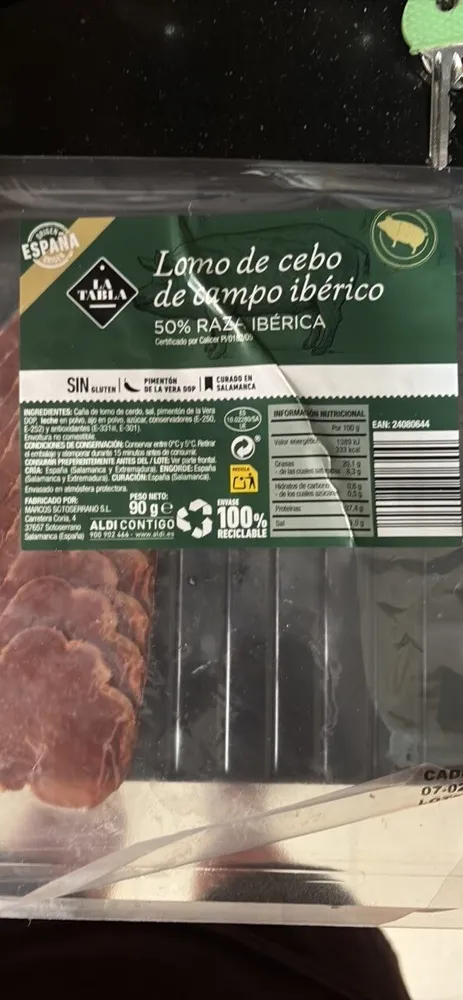 Lomo de cebo ibérico