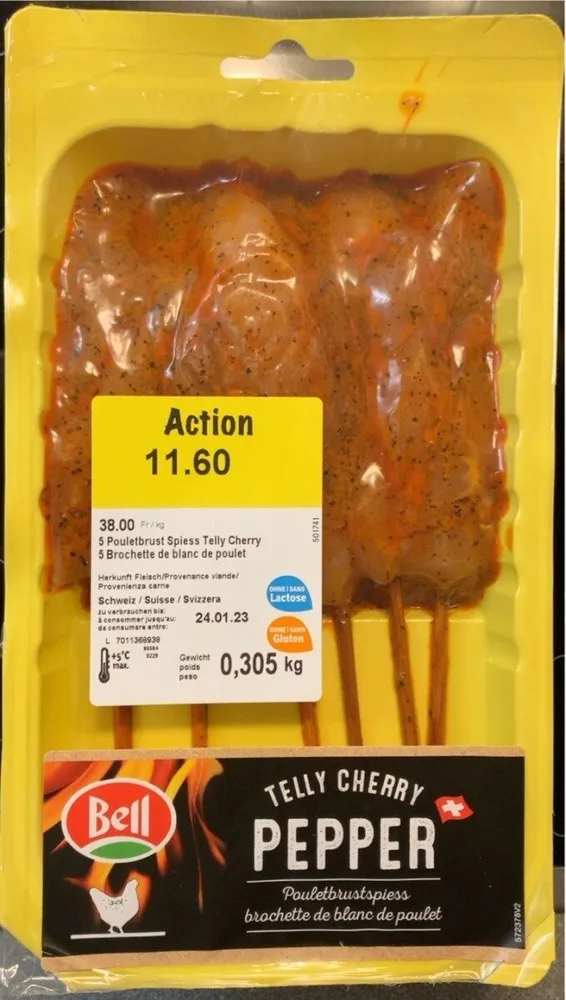 Brochette de blanc de poulet