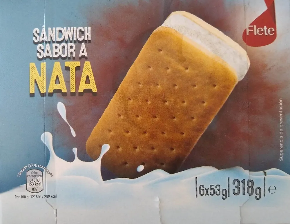 Sandwich sabor a nata