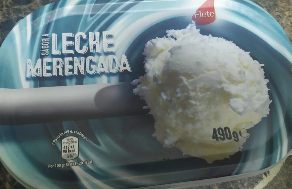 Helado sabor a leche merengada