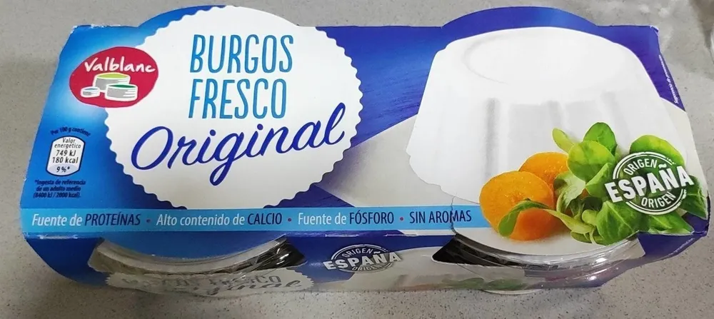 Burgos fresco 0% mg