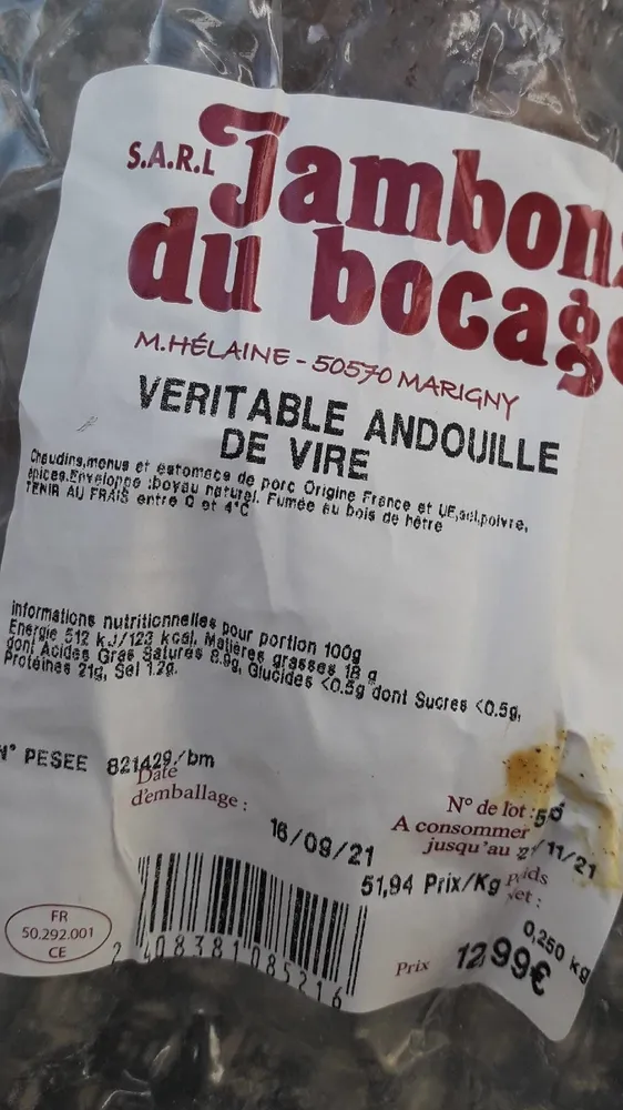 Véritable andouille de vire
