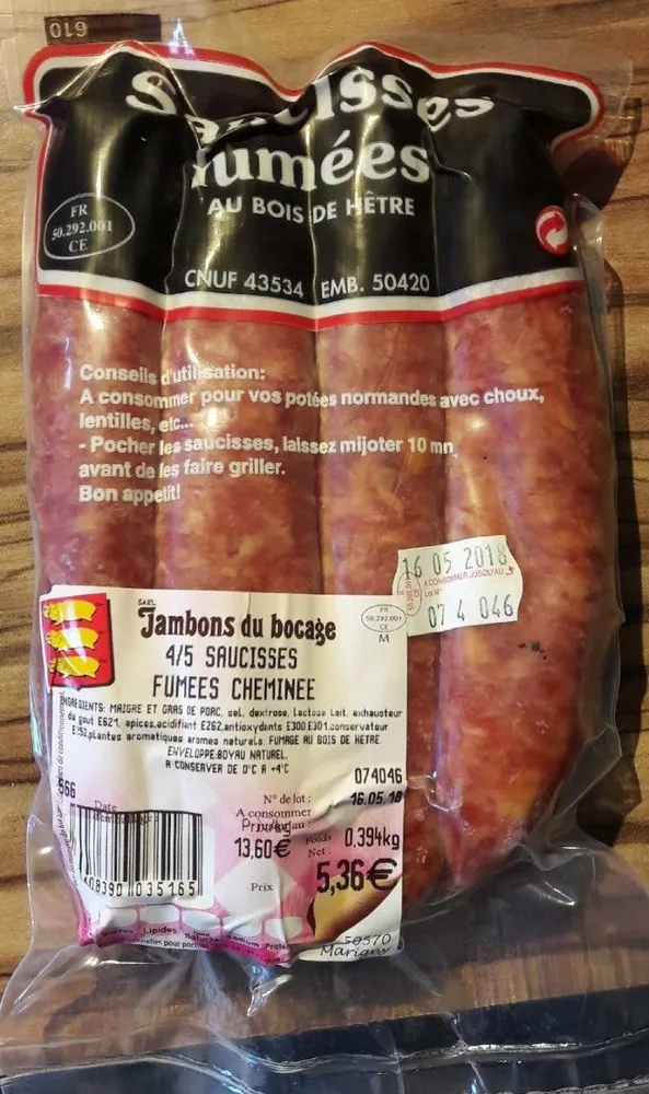 Saucisses fumées