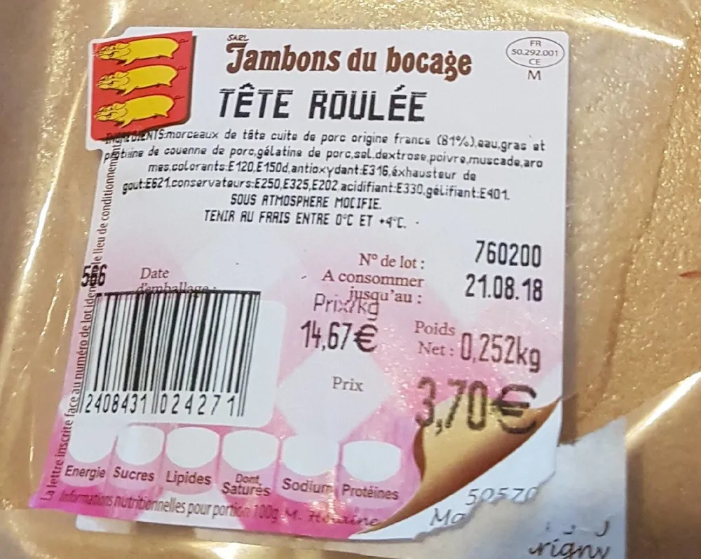 Tête roulée