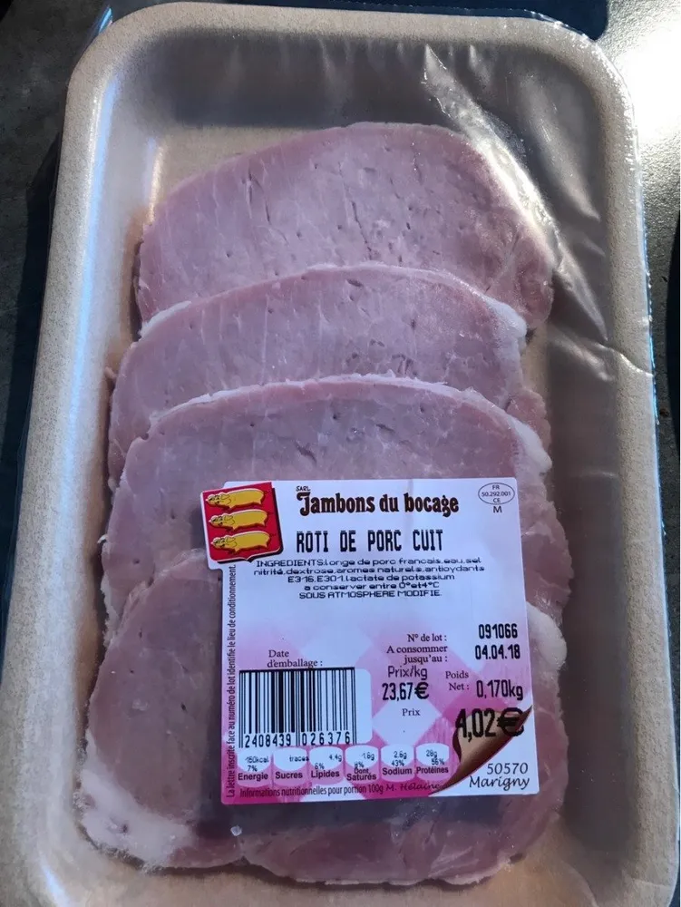 Roti de porc cuit