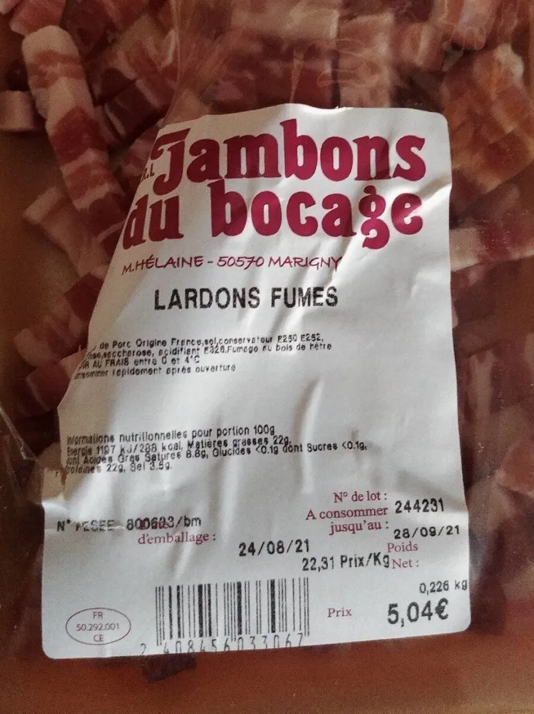 Lardons fumes