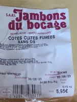 Côtes cuites sans os