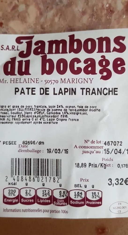 Pate de lapin