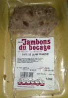 Pâte de lapin tranche