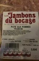 Paté aux pommes tranche