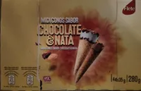 Mini conos chocolate y nata