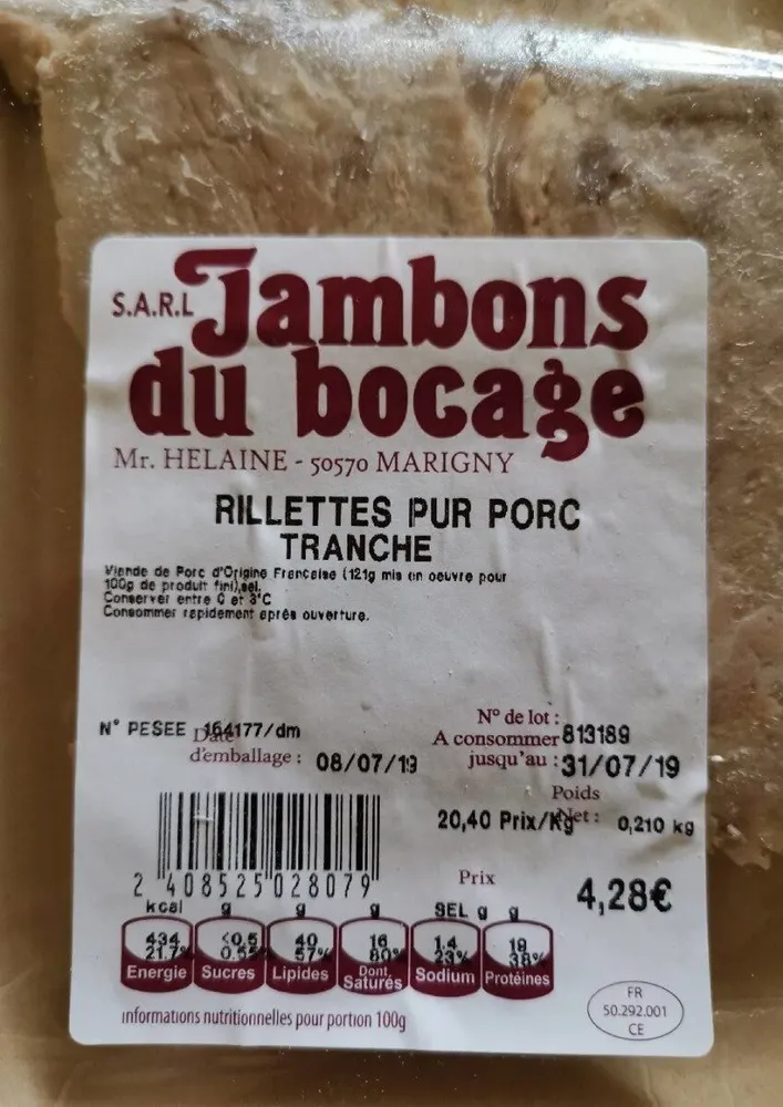 Rillettes pur porc