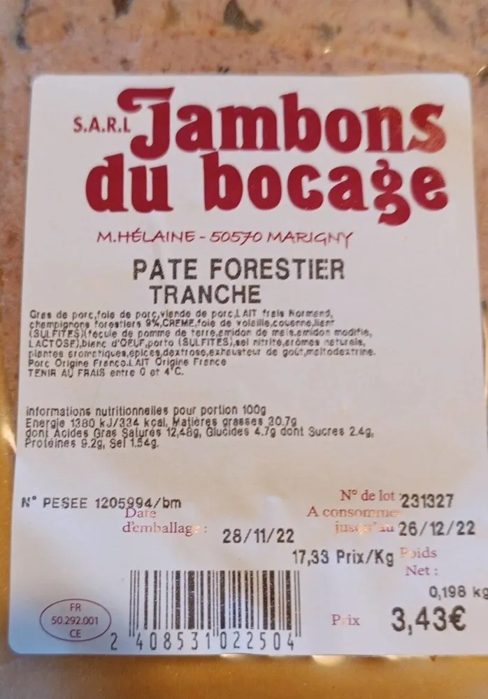 Paté forestier