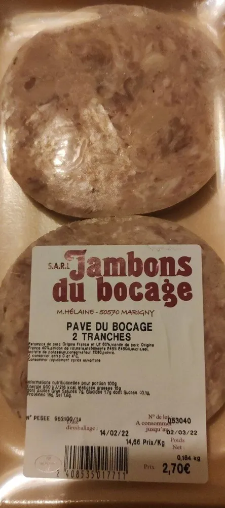 SARL jambon du bocage Marigny