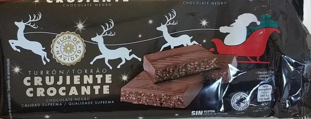 Turrón crujiente negro
