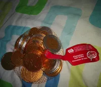 Monedas de chocolate con leche