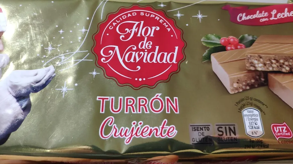 Turrón crujiente de chocolate