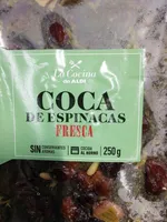 Coca de espinacas fresca