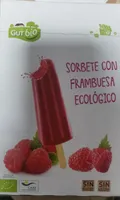 Sorbete con frambuesa ecológico
