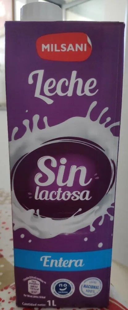 Leche entera Sin lactosa