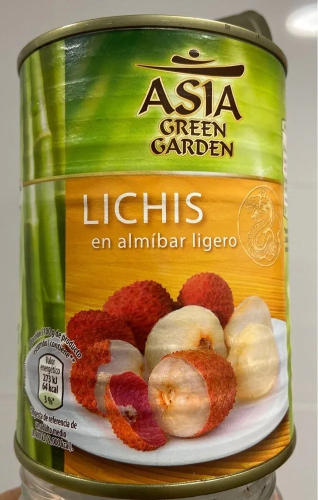 Lichis en almíbar ligero