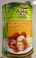Lichis en almíbar ligero