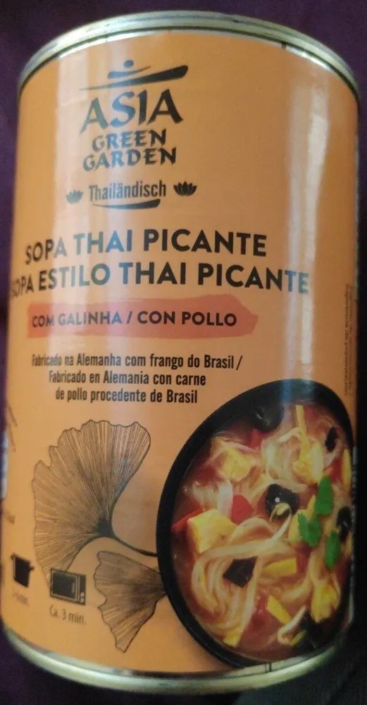 Sopa estilo Thai picante