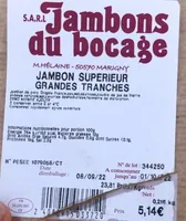 Jambon supérieur grandes tranches