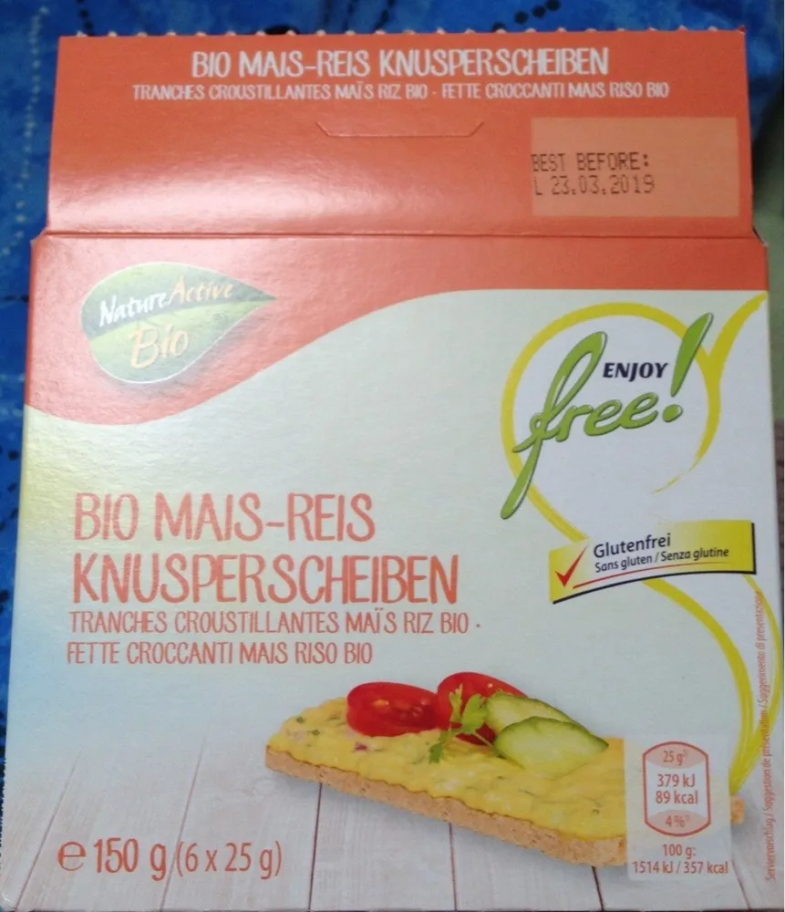 Natur Aktiv Bio Mais reis Knusperscheiben