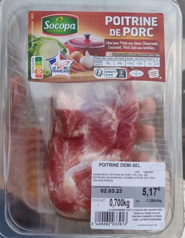Poitrine de porc