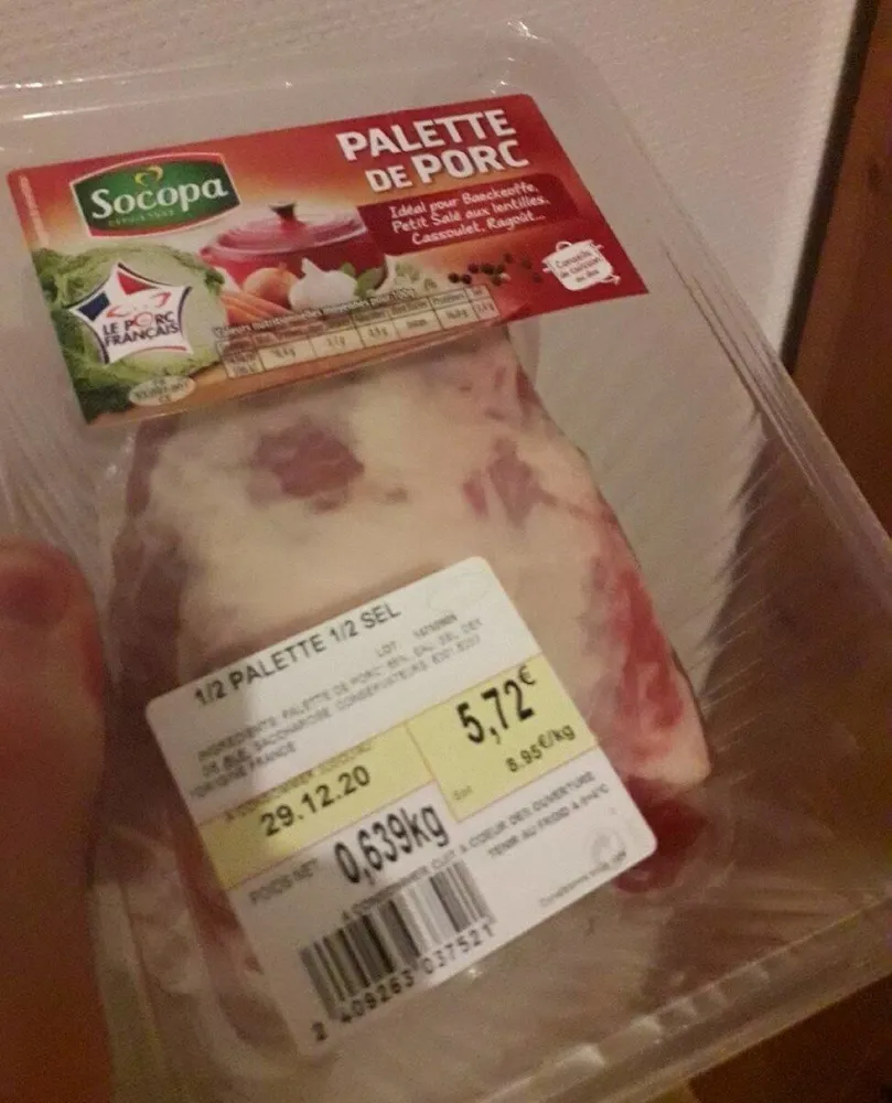 Palette de porc