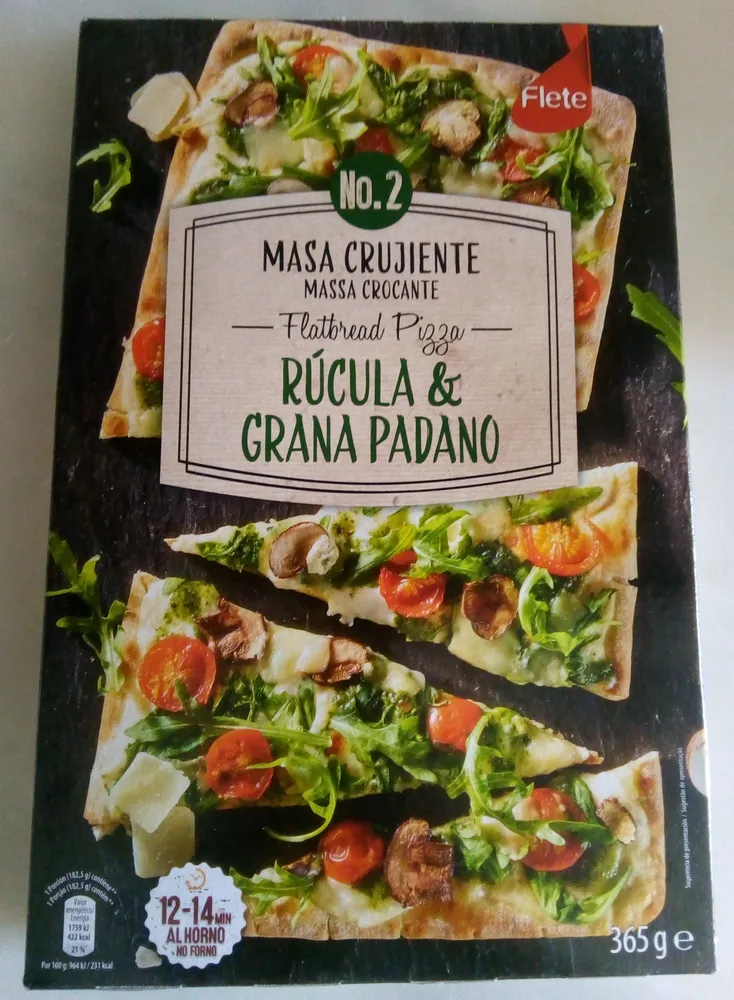 No. 2 Masa Crujiente Flatbread Pizza Rúcula & Grana Padano