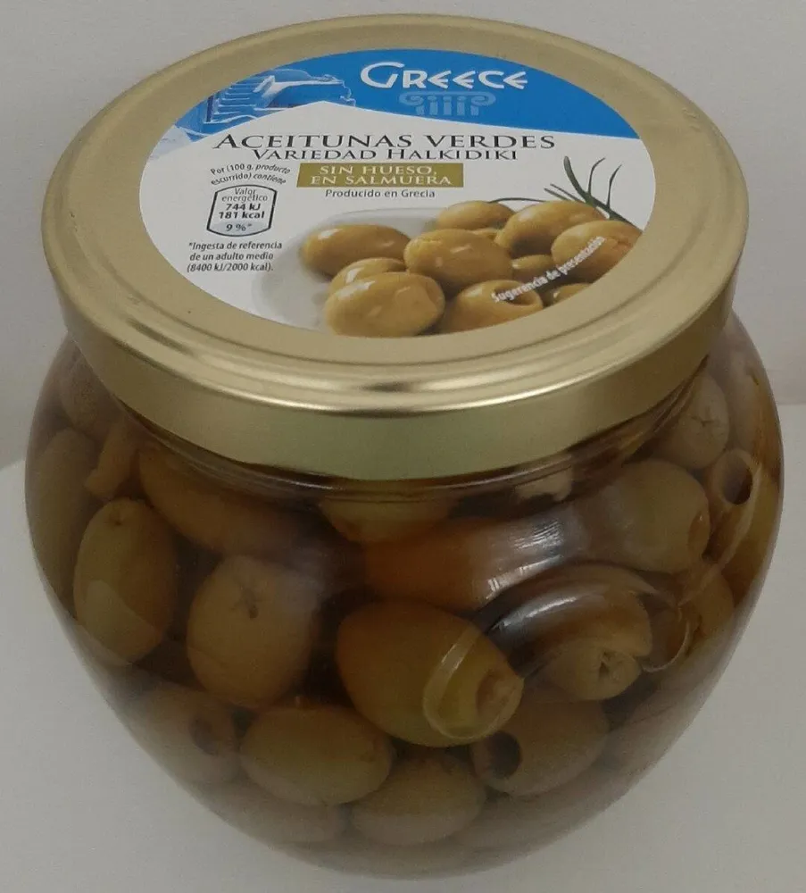 Aceitunas verdes variedad Halkidiki