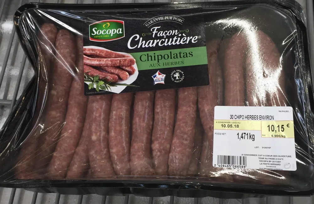 30 chipolatas aux herbes façon charcutiere