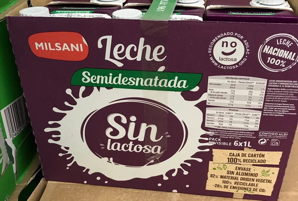 Leche sin lactosa