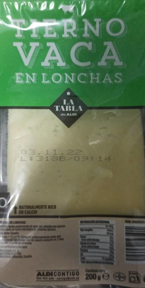 Queso tierno en lonchas