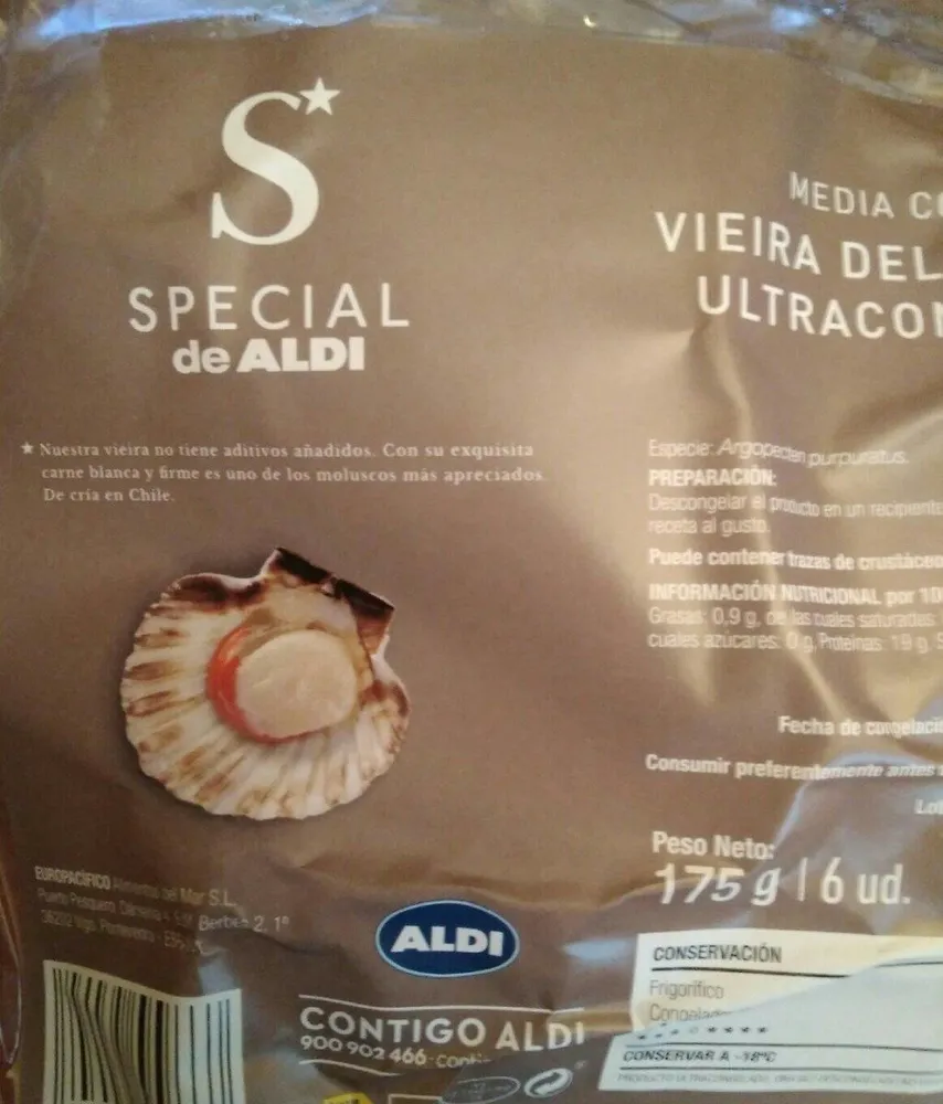 Vieira ultracongelada