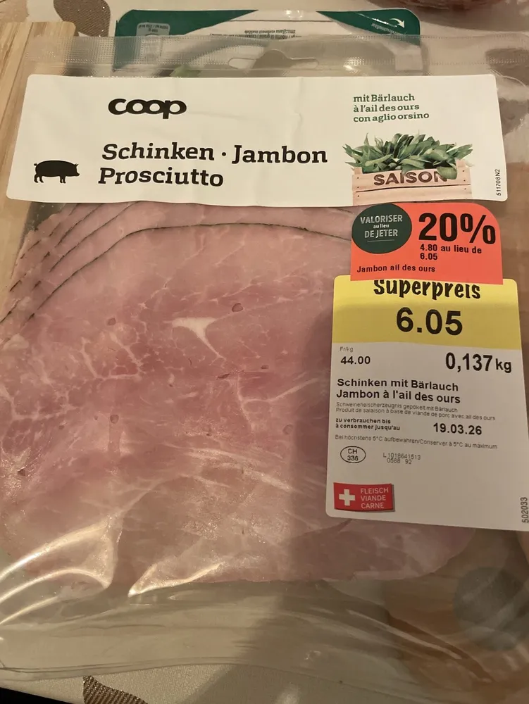 Jambon à l’ail des ours